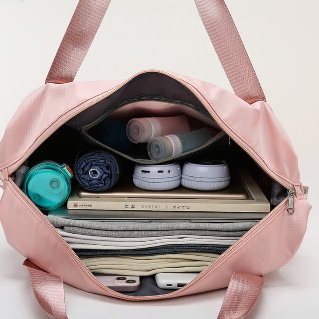 Foldable Travel Duffel Bag with Shoe Compartment — View 5