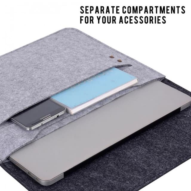 13 inch Felt Laptop Sleeve for Everyday Device Protection — View 4