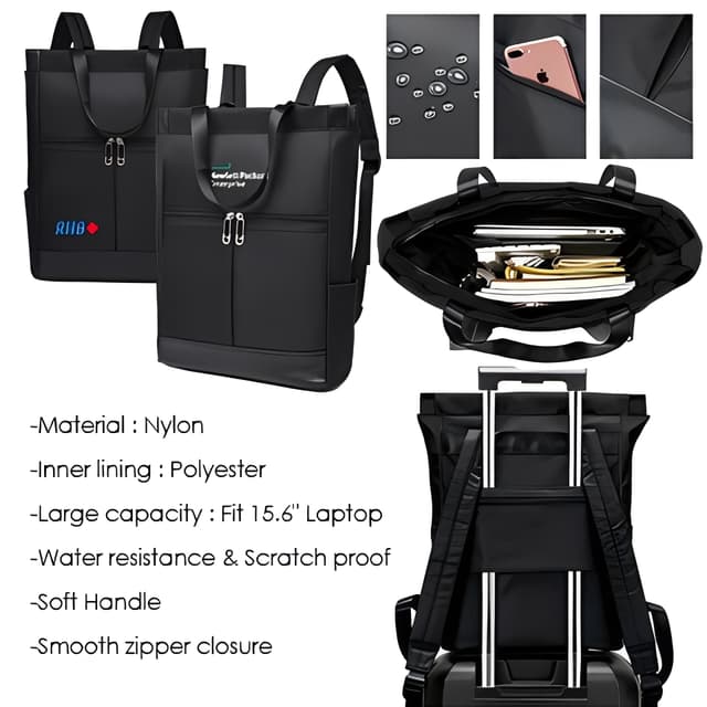 15.6 inch XE Convertible Fashion Laptop Backpack — View 5