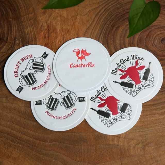 Absorbent Tissue Paper Coaster for Cost-Effective Cafe and Event Branding — View 3