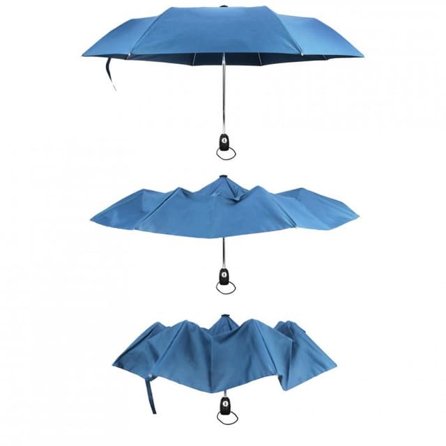 21.5-Inch Auto Open-Close Foldable Travel Umbrella for Busy Hands — View 2