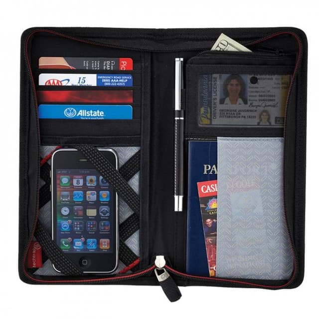 Premium Travel Organiser with Passport and Card Slots — View 1