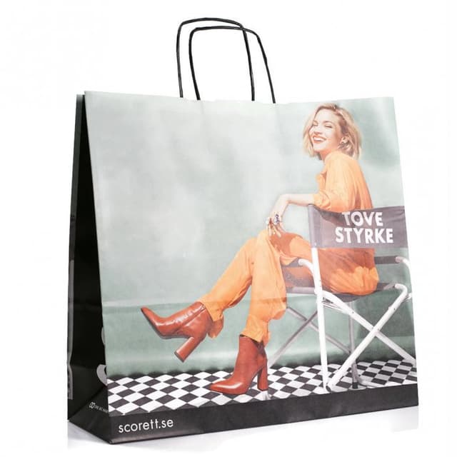 A3 Kraft Paper Bag with Twisted Handle for Eco Packaging — View 1
