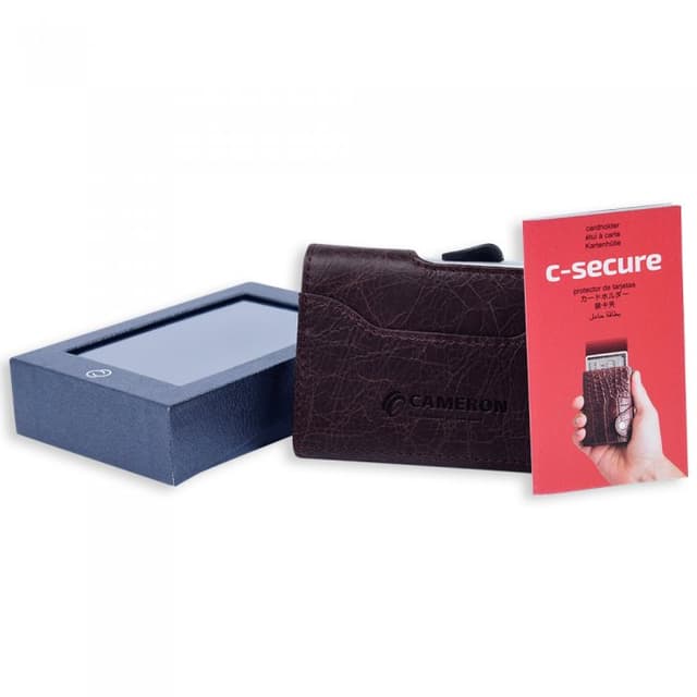 C-SECURE Aluminium RFID Cardholder with Italian Leather Wallet — View 5