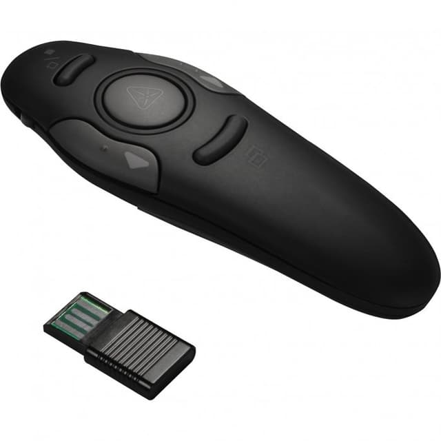 Ergonomic Wireless Presenter Remote with Built-In Laser Pointer for Slides — View 1