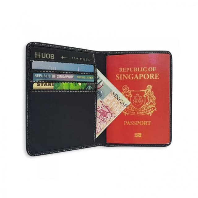 Smooth PU Leather Passport Cover with Card Slots — View 2