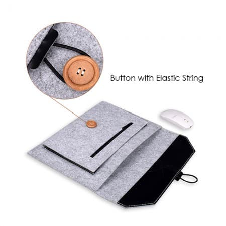 13 inch Premium Felt and PU Leather Macbook Sleeve — View 5