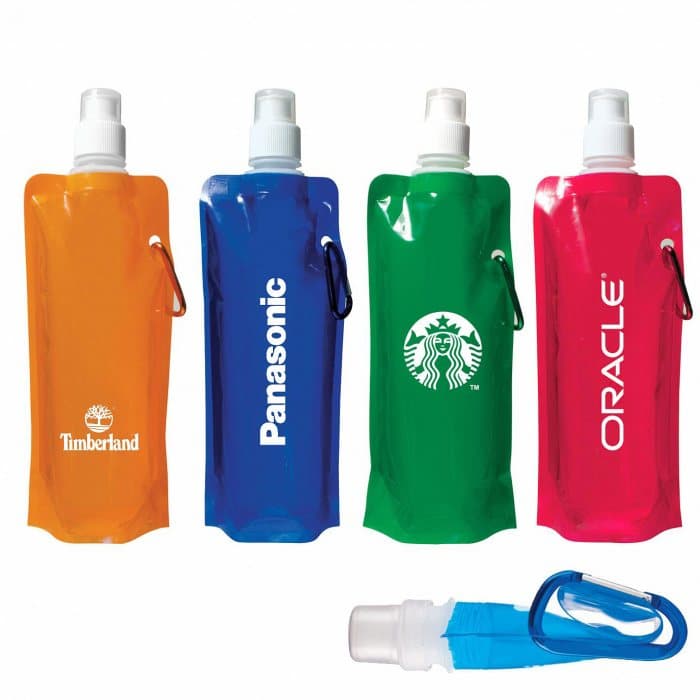 480ml Foldable Reusable Water Bottle for Travel and Adventure — View 1