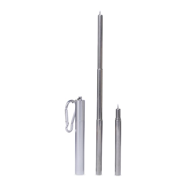 Telescopic Stainless Steel Reusable Straw Kit with Cleaning Brush — View 4