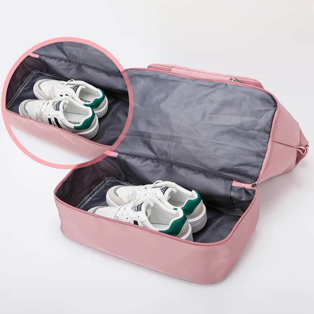 Foldable Travel Duffel Bag with Shoe Compartment — View 4