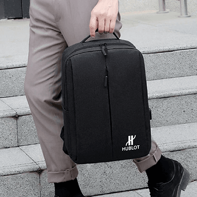15.6-Inch Laptop Backpack with External USB Port and Scratch-Proof Fabric — View 2