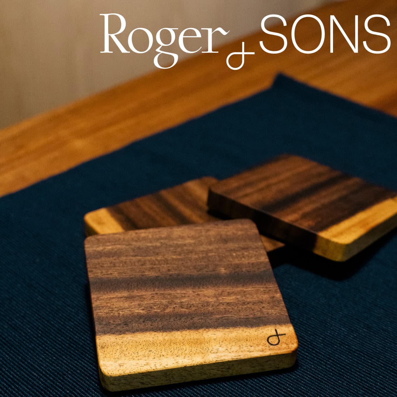 Roger and Sons Reclaimed Wood Square Coaster for Desks — View 1