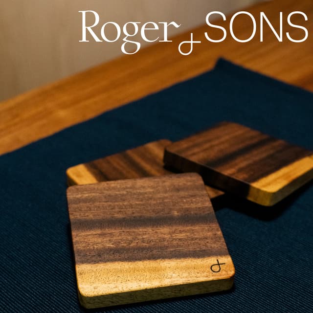 Roger and Sons Reclaimed Wood Square Coaster for Desks — View 1