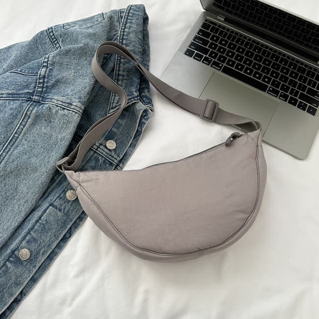 Half Moon Crossbody Sling Bag Water-Resistant Oxford — View 2