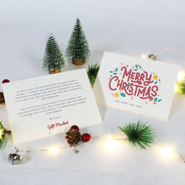 Plantable Seed Paper Christmas Greeting Card — View 3