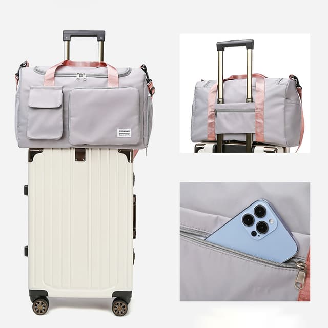 Large Capacity Travel Duffel Bag with Shoe Compartment — View 4