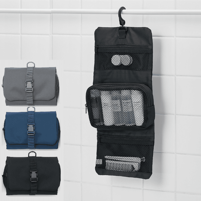 Slim Hanging Toiletry Bag with Detachable Pouch — View 1