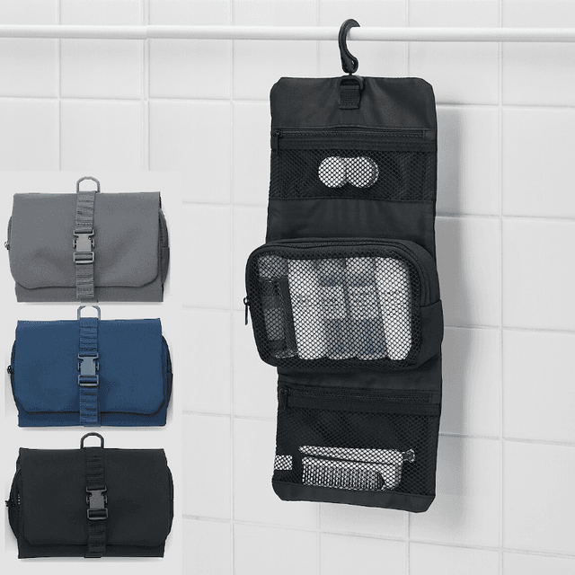 Slim Hanging Toiletry Bag with Detachable Pouch — View 1