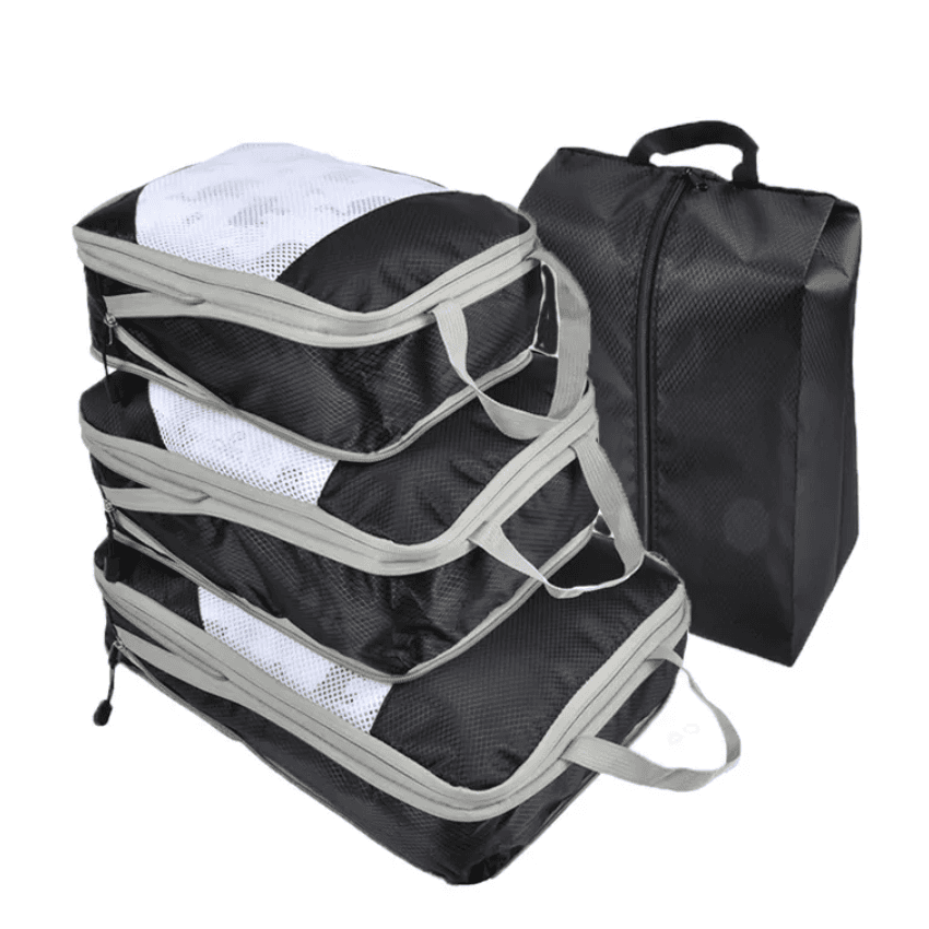 4-Piece Compression Travel Packing Cube Set — Water-Repellent Nylon — View 1