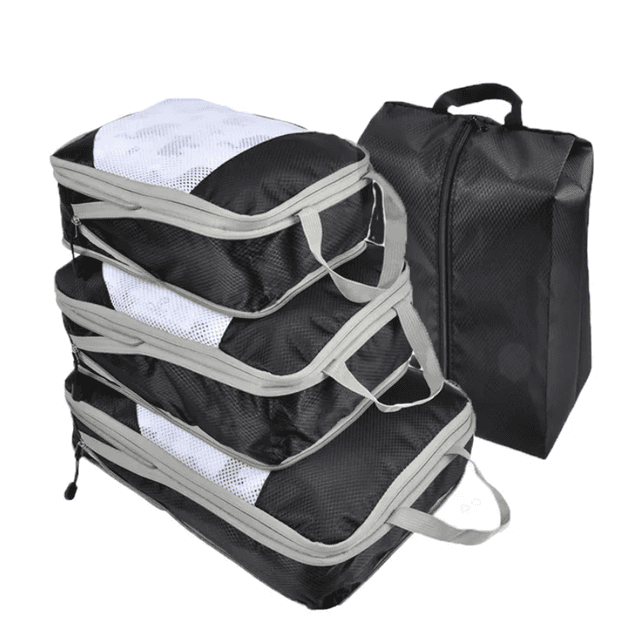 4-Piece Compression Travel Packing Cube Set — Water-Repellent Nylon — View 1