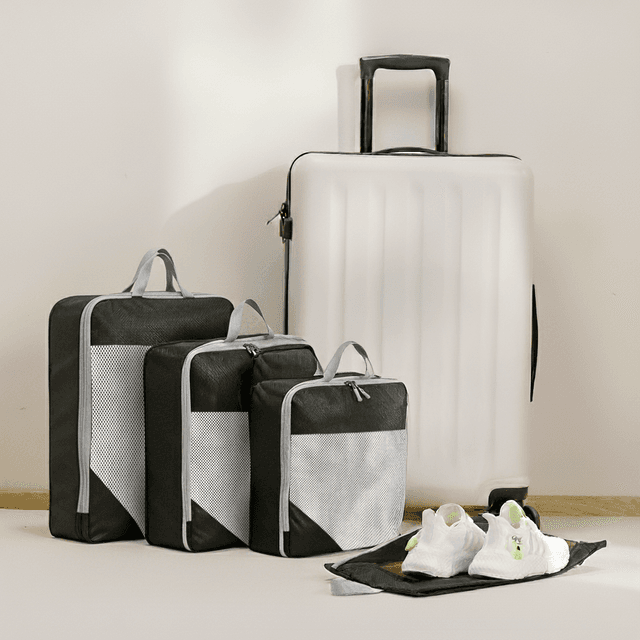 4-Piece Compression Travel Packing Cube Set — Water-Repellent Nylon — View 3