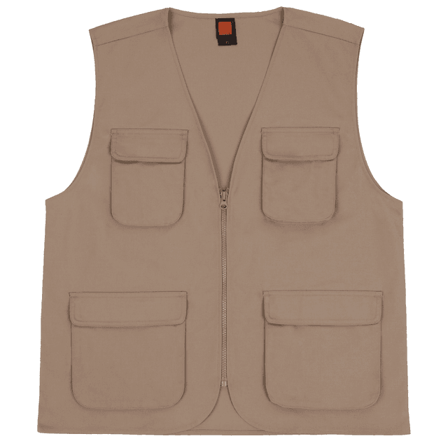 Canvas Utility Vest with Four Pockets — View 4