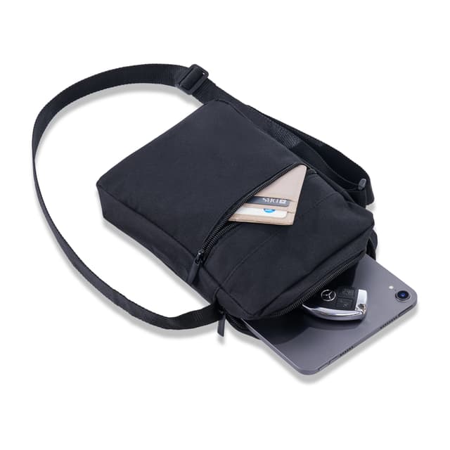 Kairos Canvas Sling Bag with Adjustable Shoulder Strap — View 2