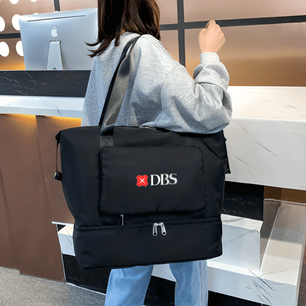 Foldable Travel Duffel Bag with Shoe Compartment — View 1