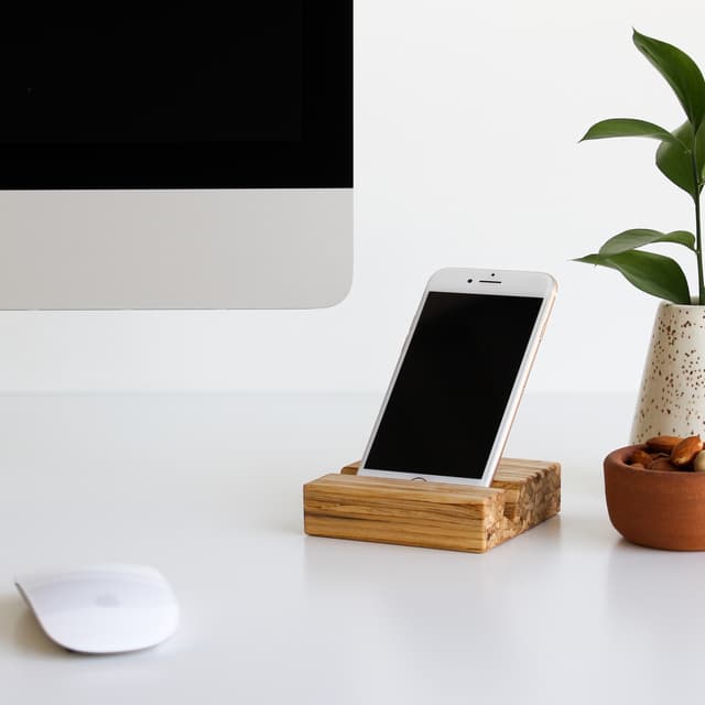 ChopValue Upcycled Bamboo Desk Phone Stand — View 4