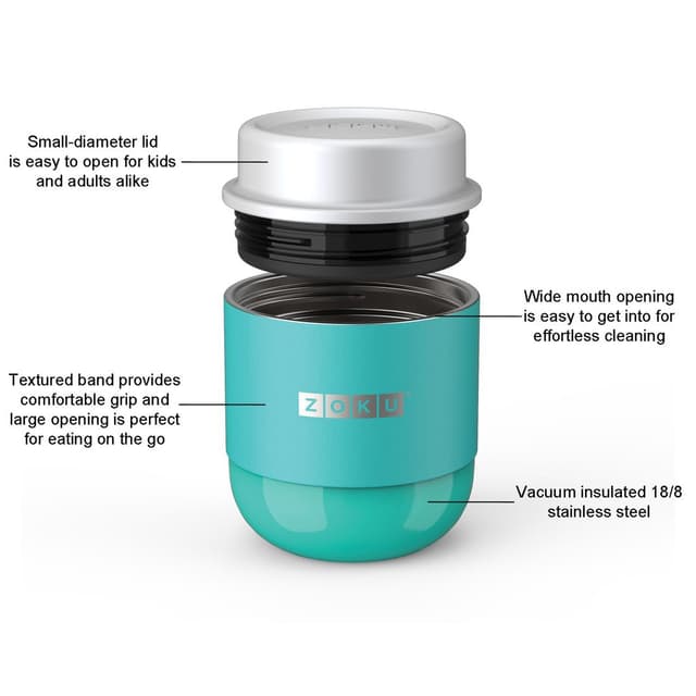 Zoku Stackable Insulated Food Jar Set 300ml 470ml — View 2