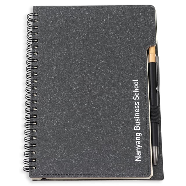 A5 Recycled Paper Spiral Notebook — 140 Pages Eco-Friendly Corporate Gift — View 5