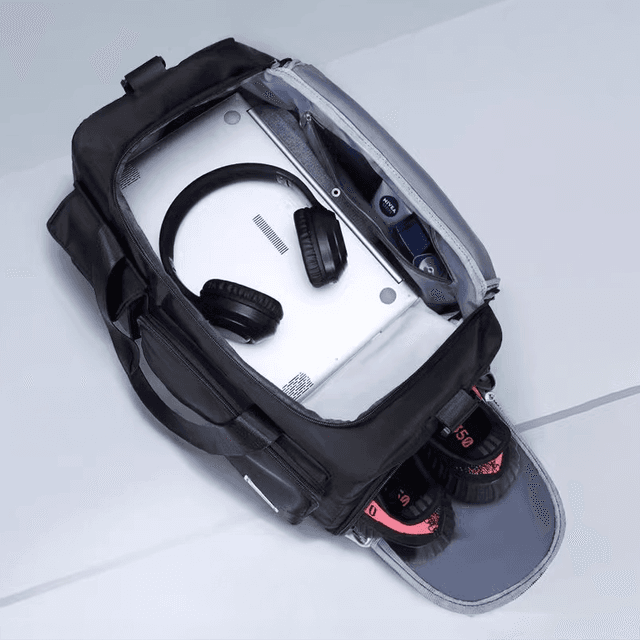 Large Capacity Travel Duffel Bag with Shoe Compartment — View 5