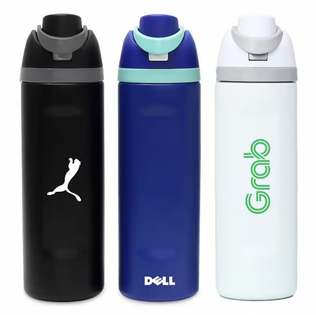700ml Insulated Dual-Sip Water Bottle with Straw and Spout — View 1