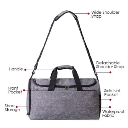 SPORTS Canvas Travel Duffel Bag with Three Carry Modes — View 4