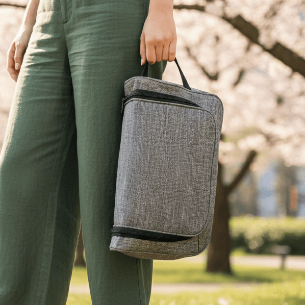 Kairos 2-in-1 Canvas Gym Bag with Detachable Toiletries Holder — View 3
