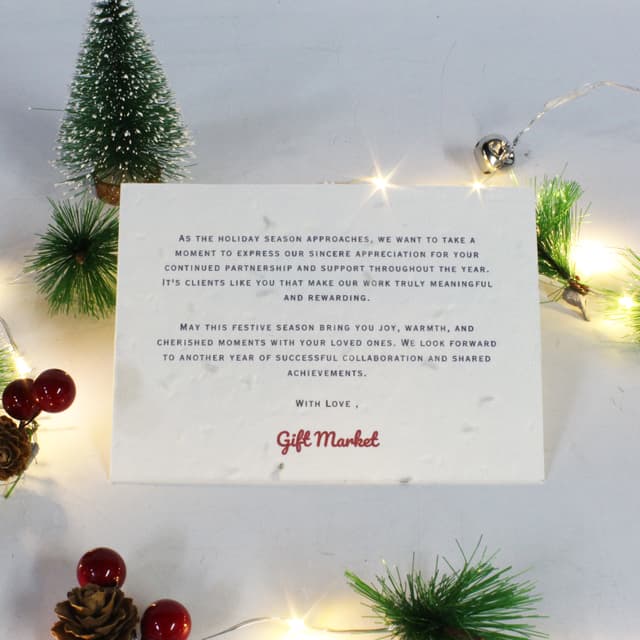Plantable Seed Paper Christmas Greeting Card — View 2