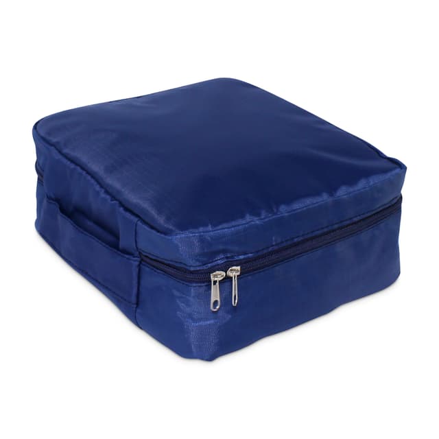 Multi-Compartment Travel Toiletries Pouch with Removable Divider Flap — View 2