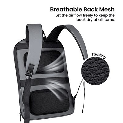 15.6 inch SLIM Expandable Laptop Backpack for Daily Commutes — View 5