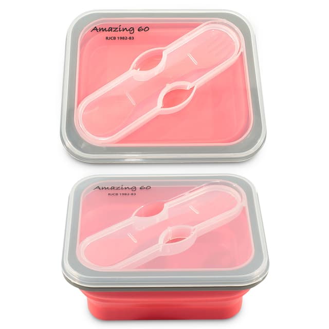 Microwavable Collapsible Lunch Box with Cutlery Set — View 4