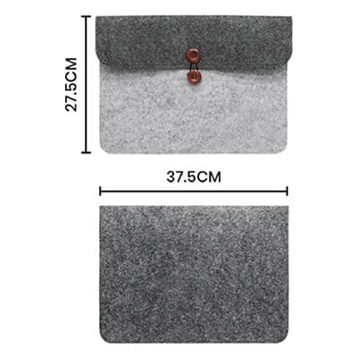 15.4 inch Duo Tone Felt Laptop Sleeve Pouch — View 5