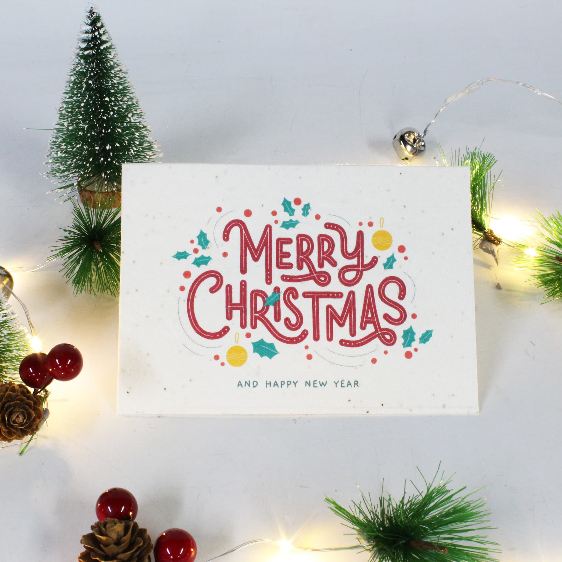 Plantable Seed Paper Christmas Greeting Card — View 1