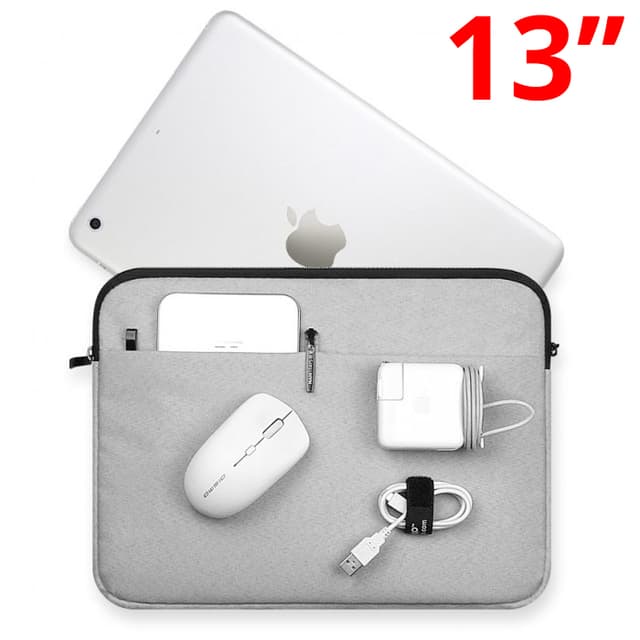 Padded 13-Inch Laptop Sleeve with Water-Resistant Wool-Lined Shell — View 1