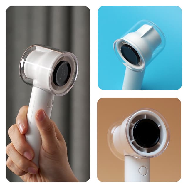 Portable Turbo Handheld Fan with Digital Display and 100 Speed Settings — View 2