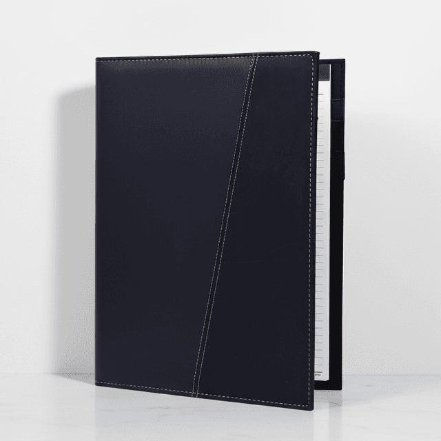 Classic A4 PU Leather Conference Folder with Notepad — View 1