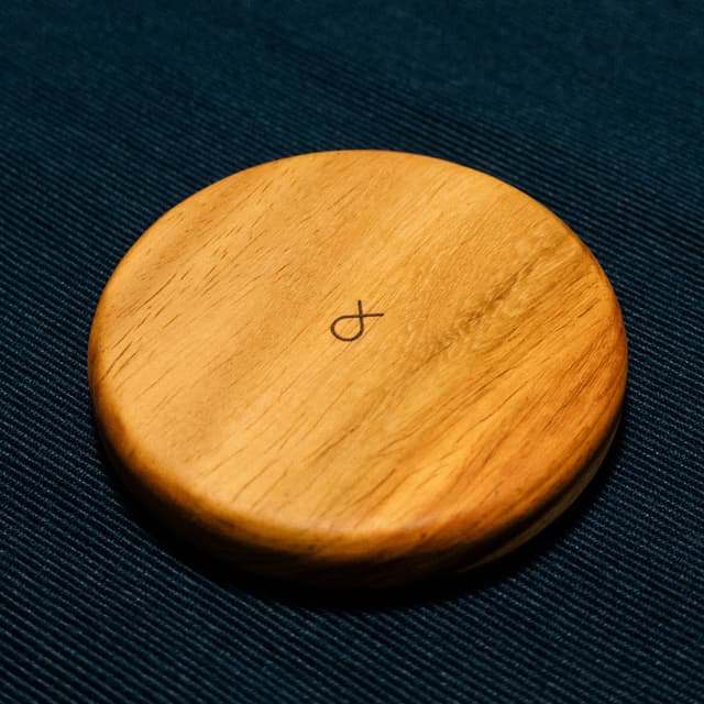 Roger and Sons Reclaimed Wood Patty Coaster with Groove — View 3