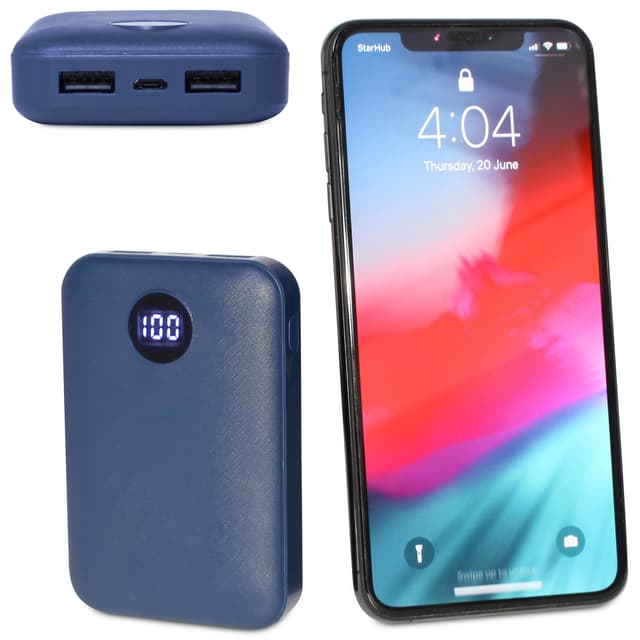 10000mAh Pocket-Size Power Bank with LED Display and Dual USB — View 5