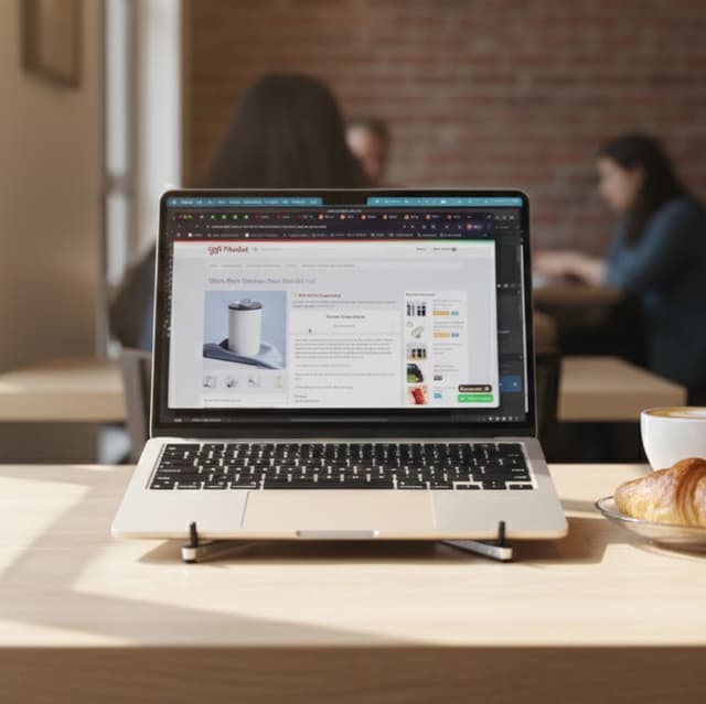 Adjustable Portable Laptop Stand for Ergonomic Desk Setup — View 3