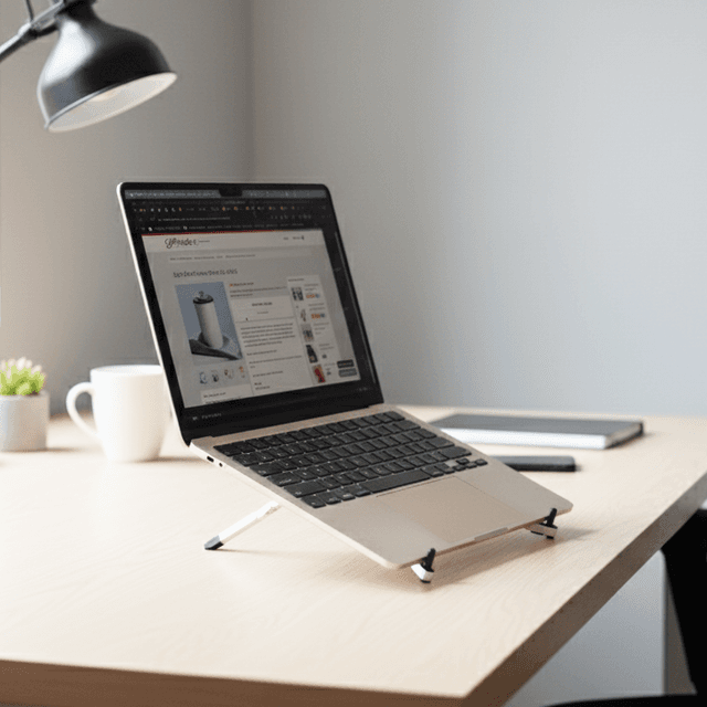 Adjustable Portable Laptop Stand for Ergonomic Desk Setup — View 4