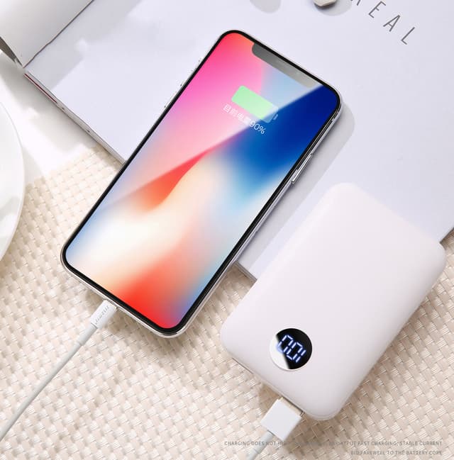 10000mAh Pocket-Size Power Bank with LED Display and Dual USB — View 2