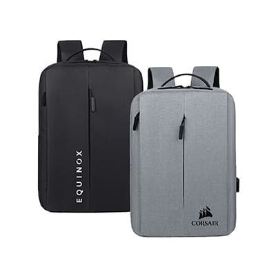 15.6-Inch Laptop Backpack with External USB Port and Scratch-Proof Fabric — View 1